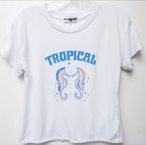 Sub Urban Riot White Tshirt Seahorse Design Girls Size XL New